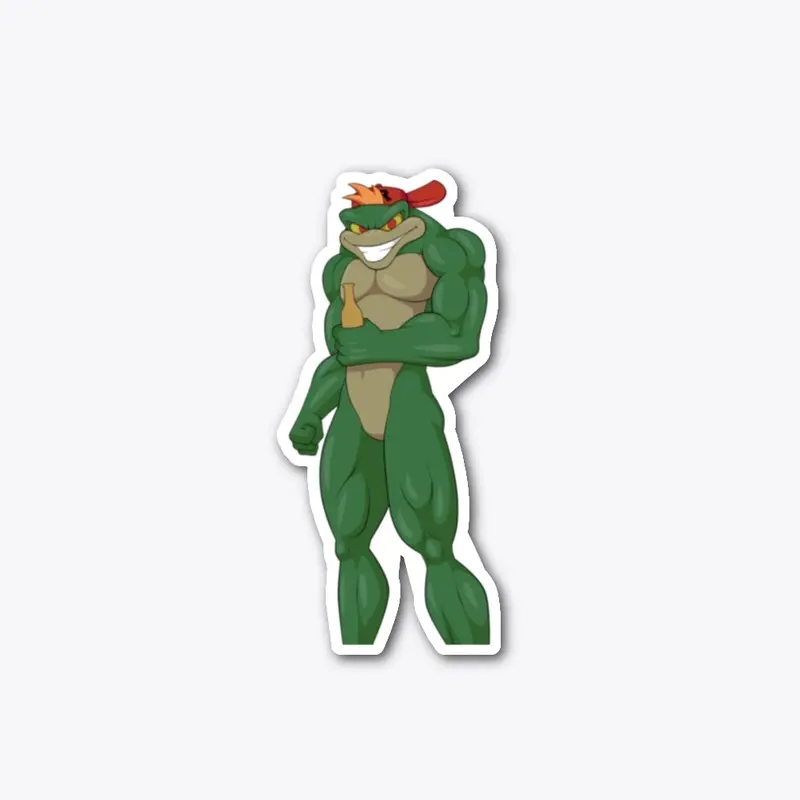 Boozin' Frog Sticker